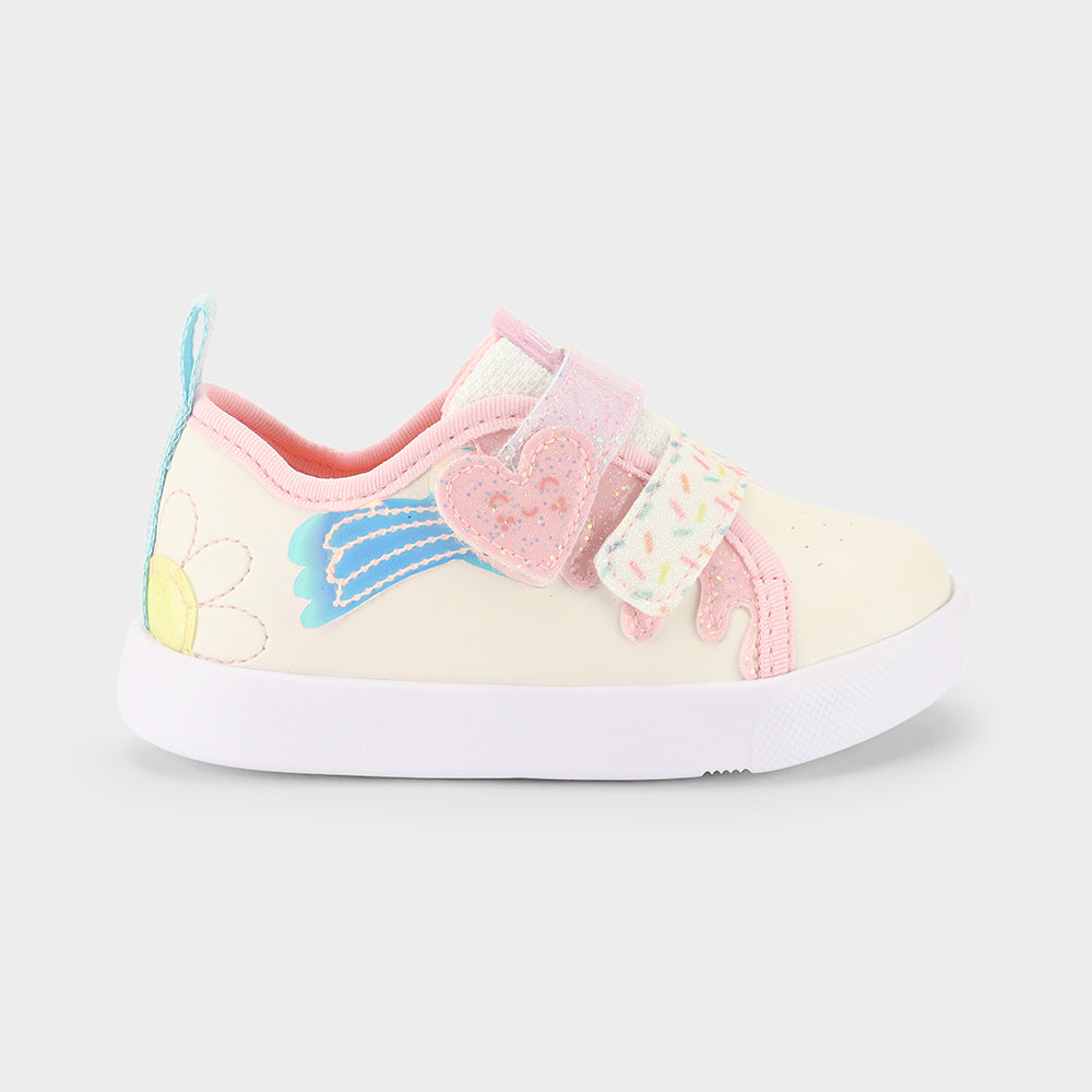 Zapatilla Infantil Blanco/Rosa Agility 2 Bibi