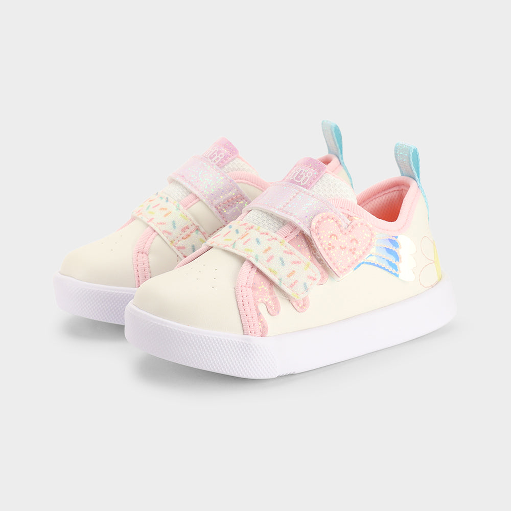 Zapatilla Infantil Blanco/Rosa Agility 2 Bibi