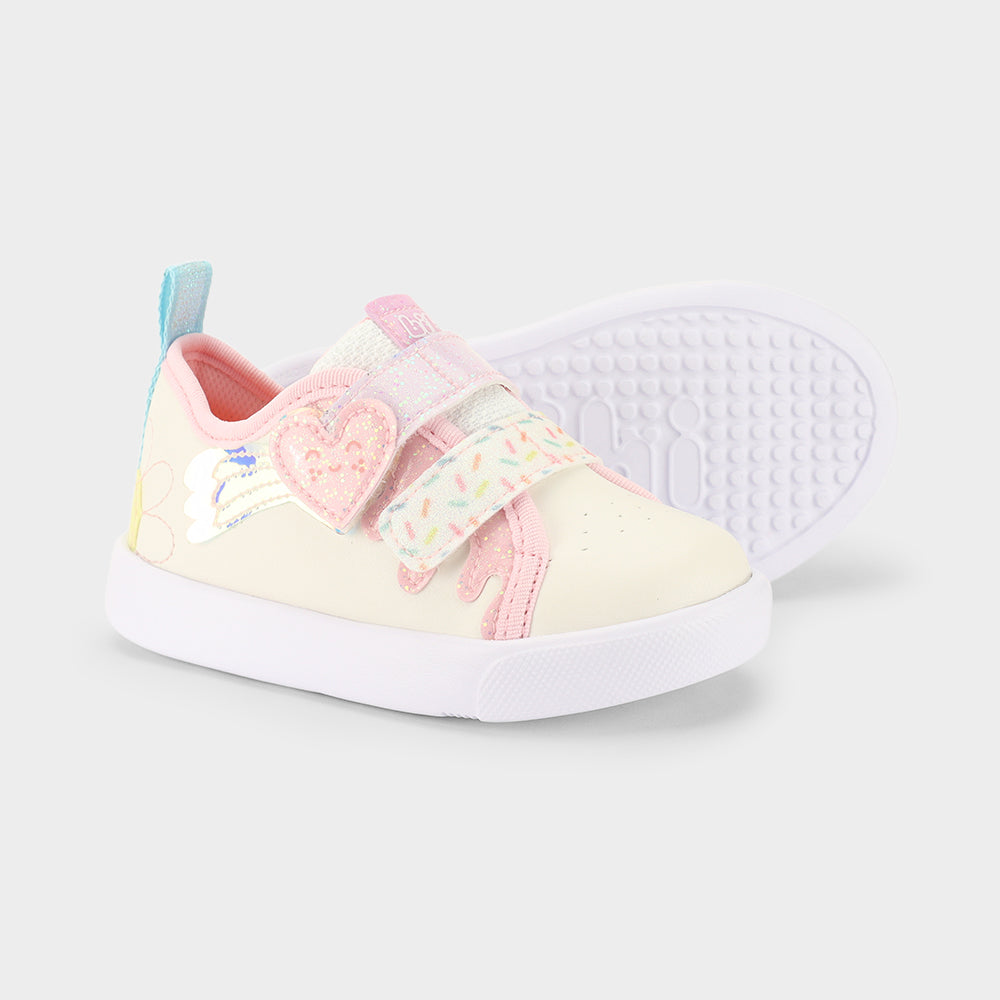 Zapatilla Infantil Blanco/Rosa Agility 2 Bibi
