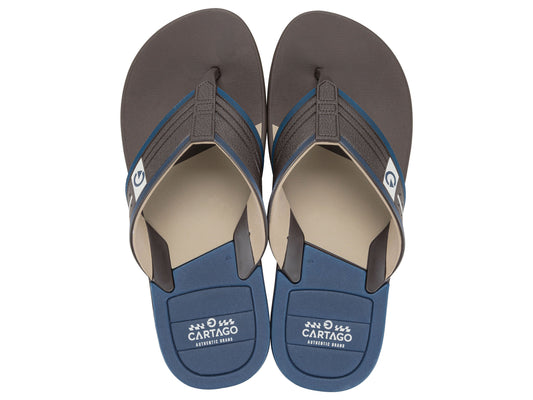 Sandalia Hombre Azul/Beige Dallas Cartago