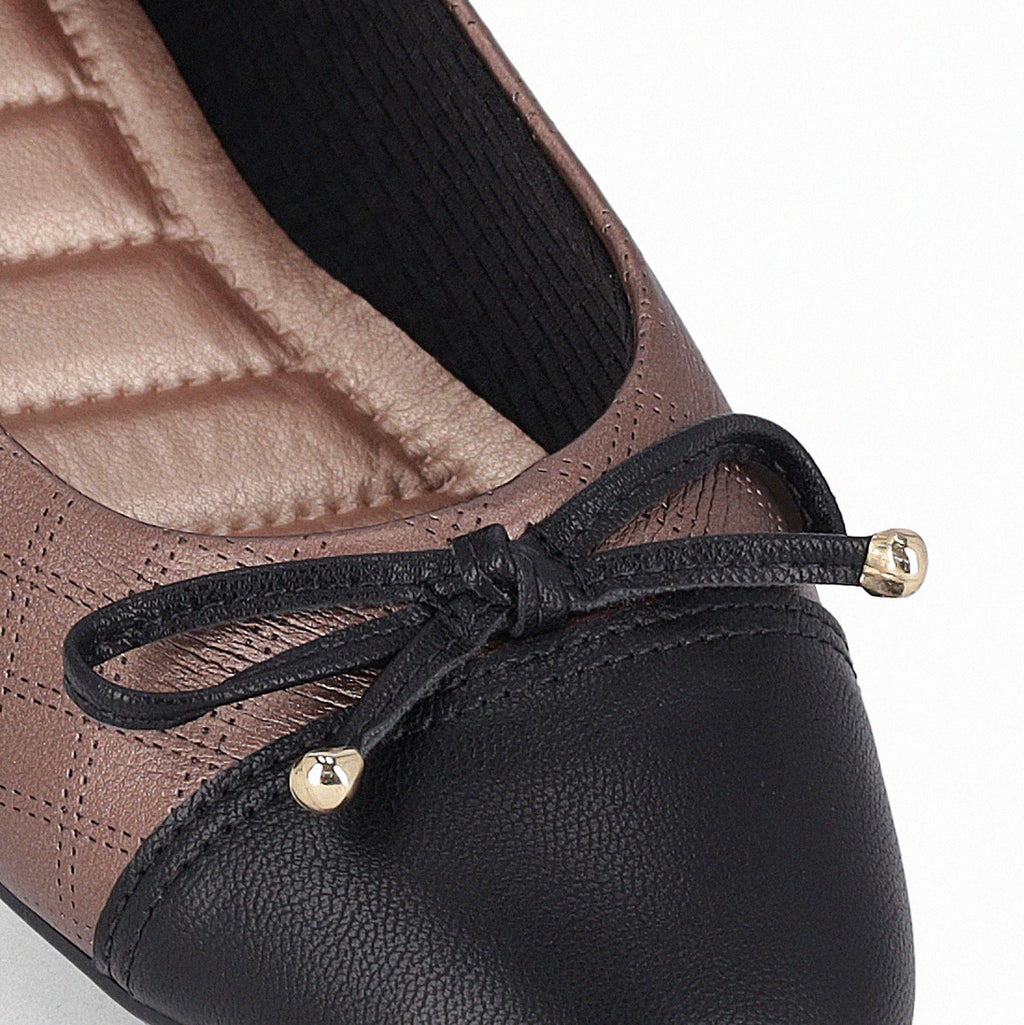 Ballerina Mujer Negro/Bronce Michelle 02 Piccadilly