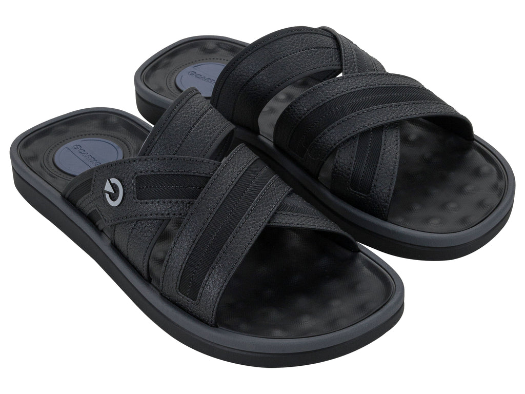 Sandalia Hombre Negro Alabama Slide Cartago