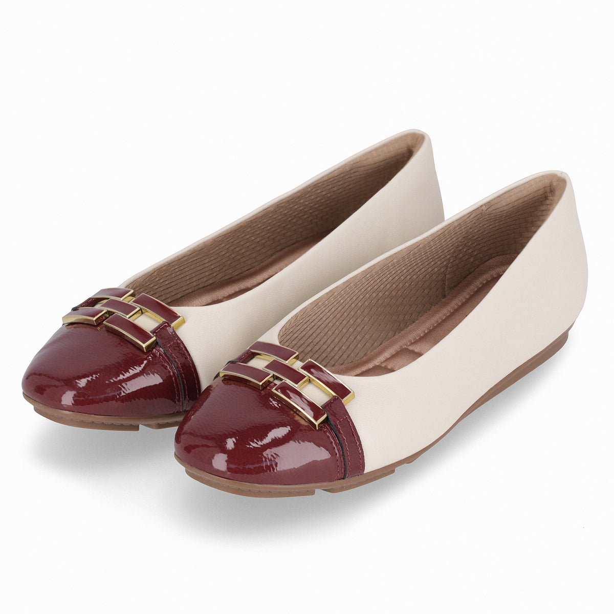 Ballerina Mujer Crema/Burdeo Michelle 05 Piccadilly