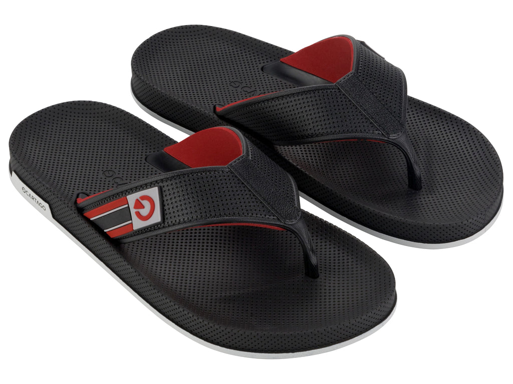 Sandalia Hombre Negro/Rojo Siena Cartago