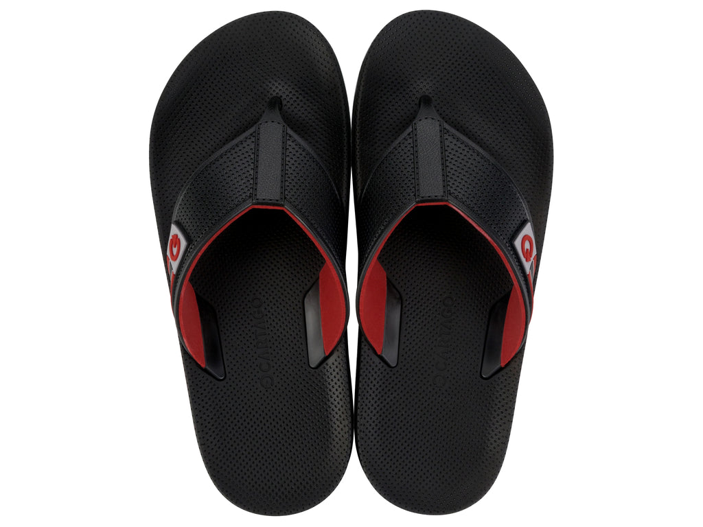 Sandalia Hombre Negro/Rojo Siena Cartago