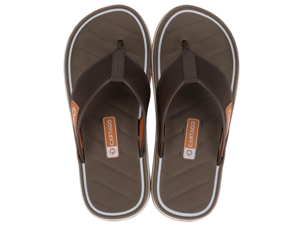 Sandalia Hombre Blanco/Marrón Malaga Cartago