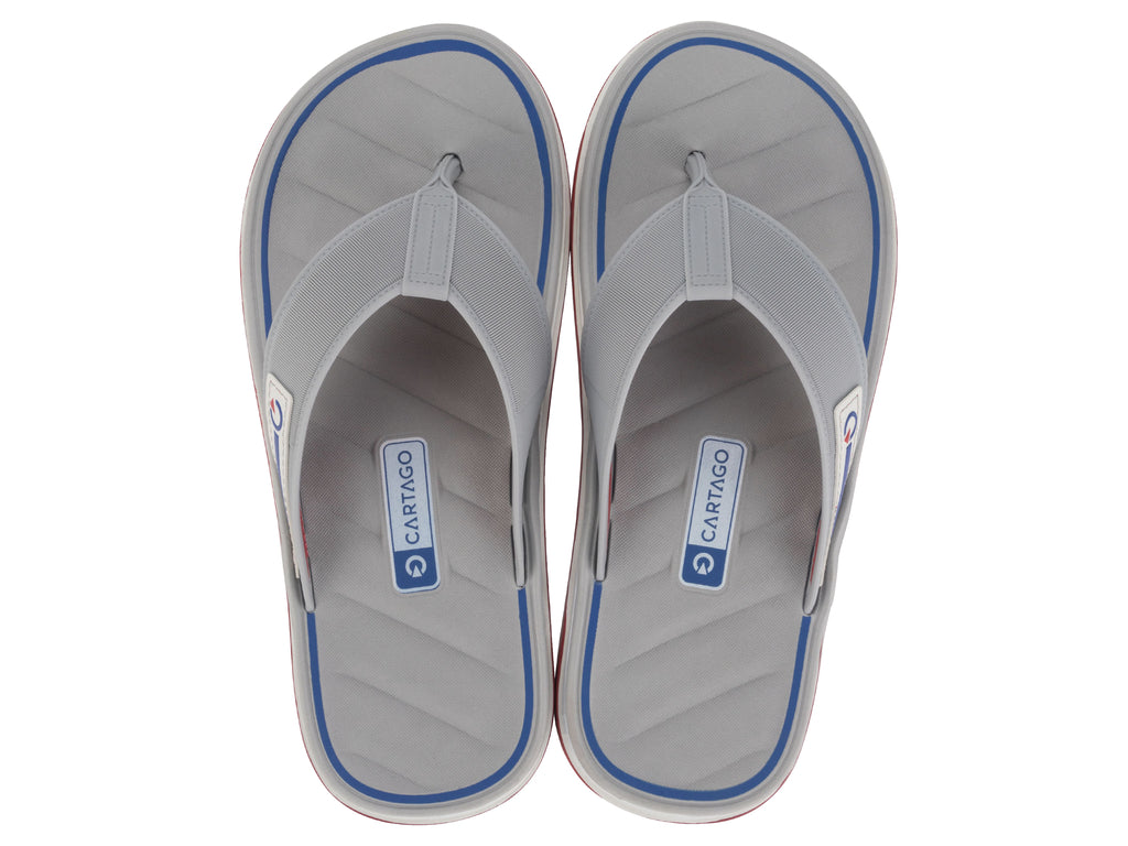 Sandalia Hombre Blanco/Gris  Malaga Cartago