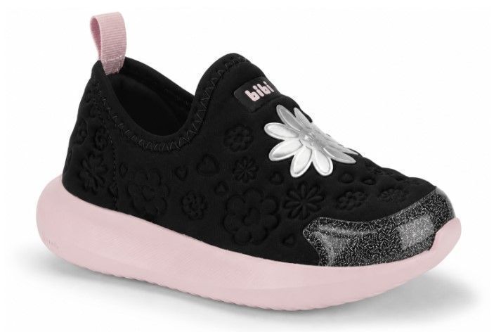 Zapatilla Infantil Negro/Plata Flash Bibi