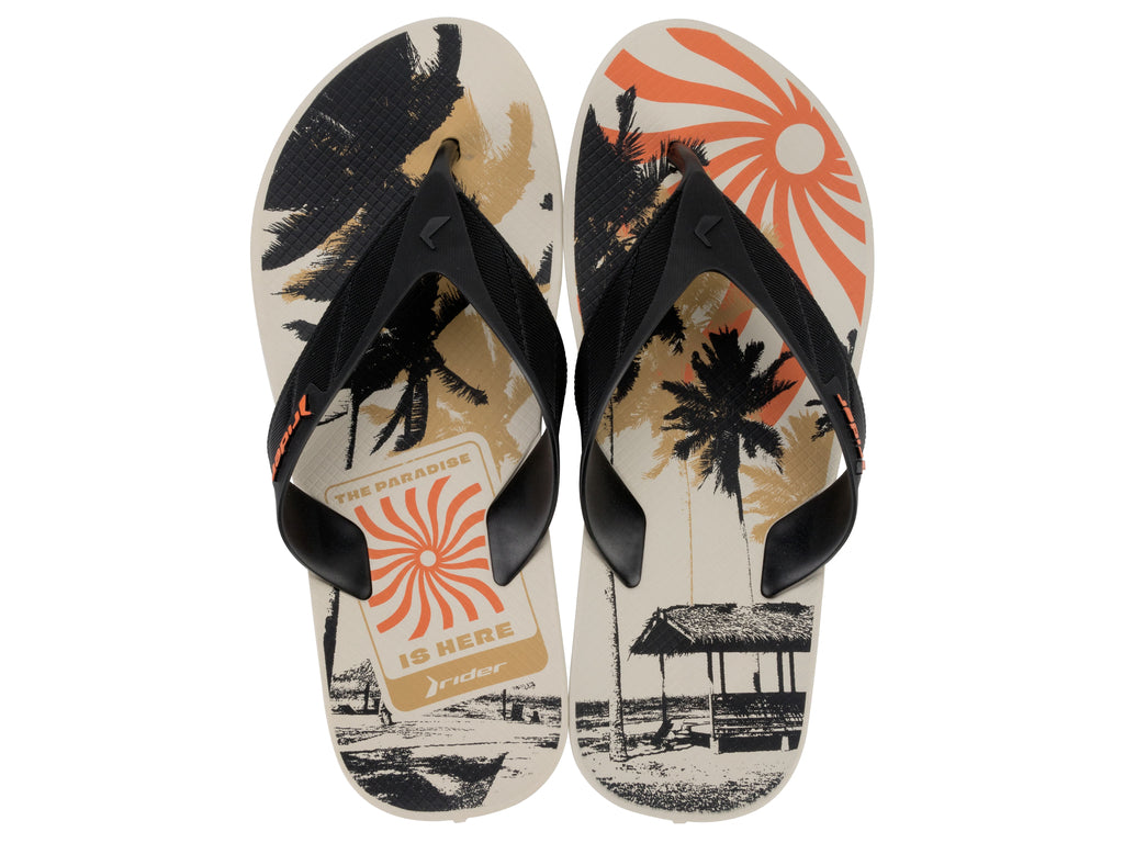 Sandalia Hombre Beige/Negro Strike Rider