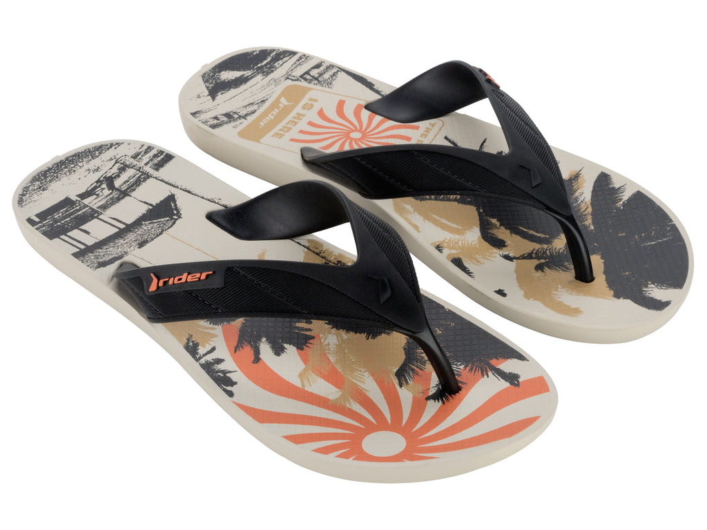 Sandalia Hombre Beige/Negro Strike Rider