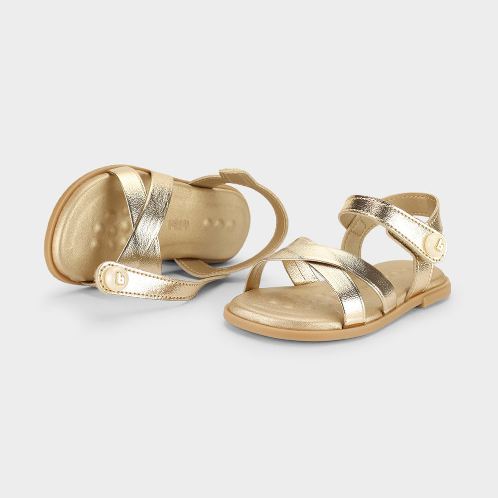 Sandalia Infantil Dorado Shine Bibi