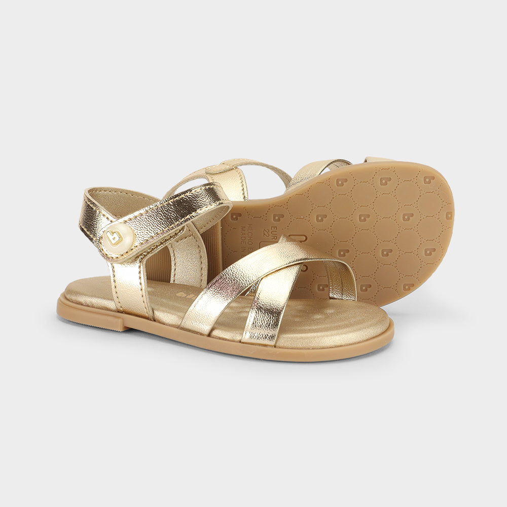 Sandalia Infantil Dorado Shine Bibi