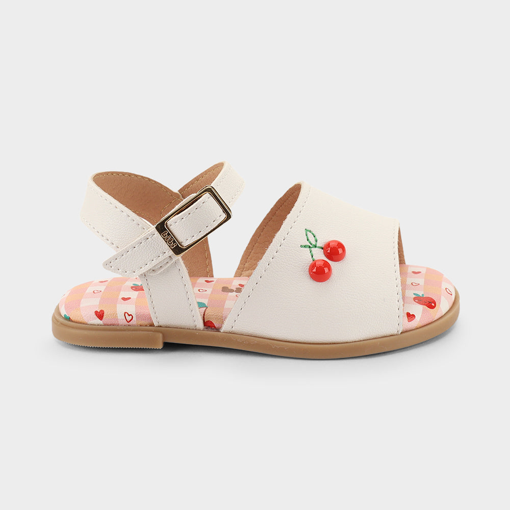 Sandalia Infantil Blanco Cherry Shine Bibi