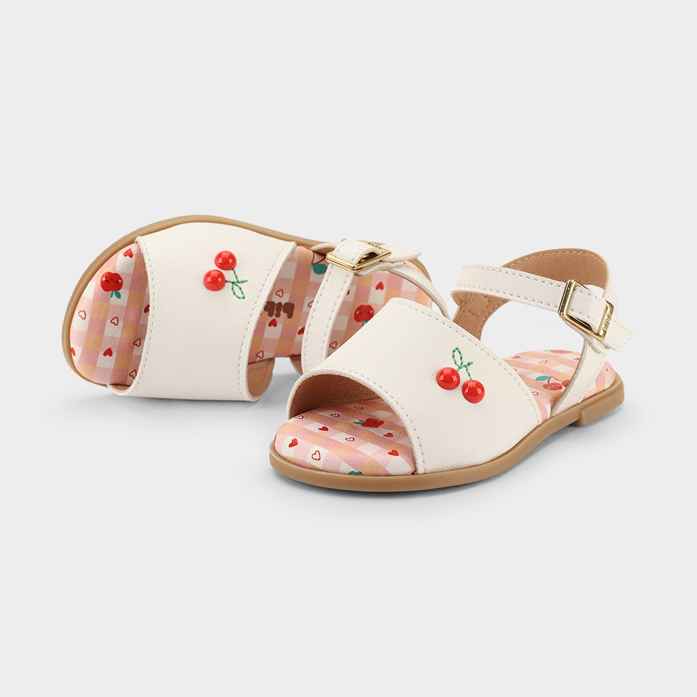 Sandalia Infantil Blanco Cherry Shine Bibi