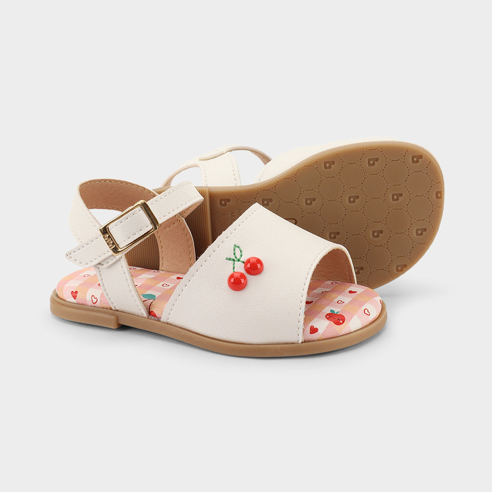 Sandalia Infantil Blanco Cherry Shine Bibi