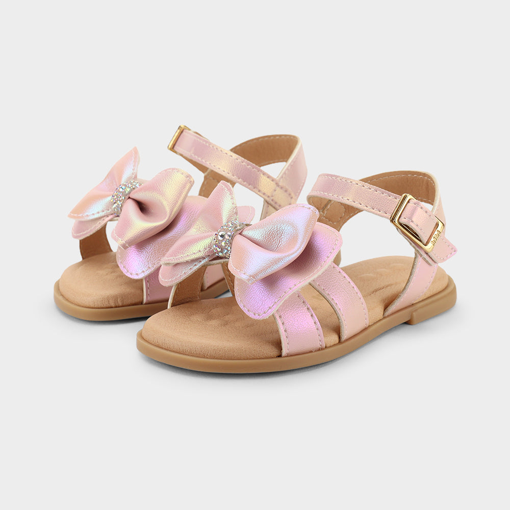 Sandalia Infantil Rosado Moño Bibi