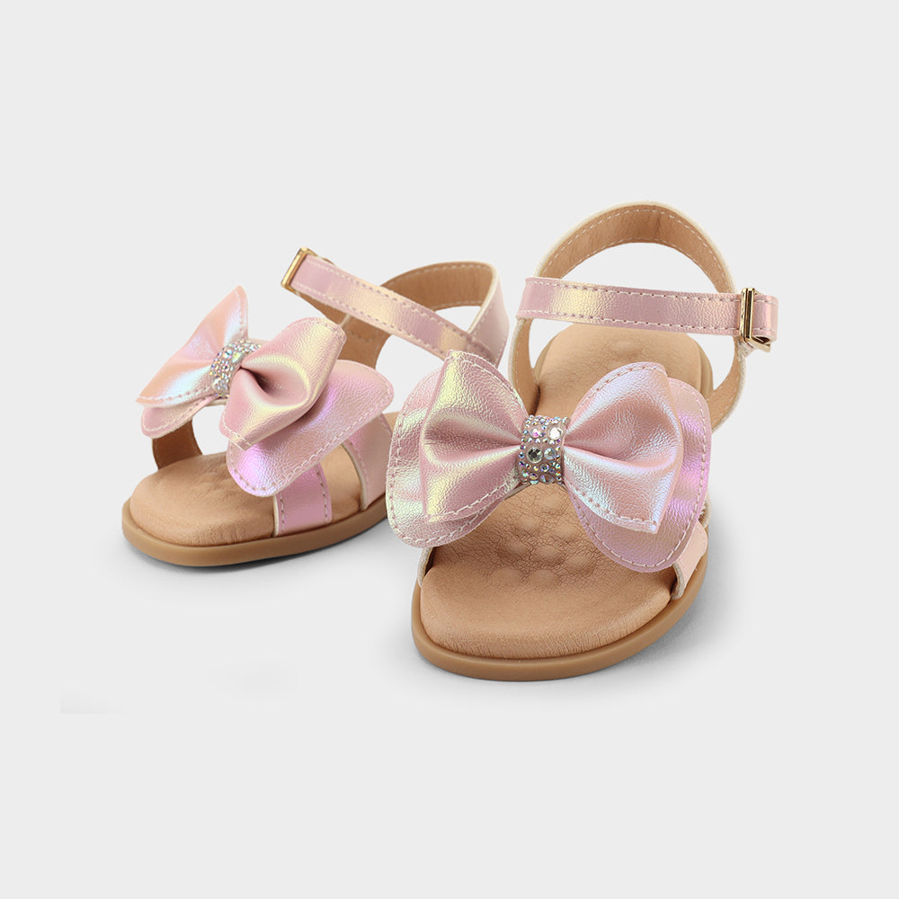 Sandalia Infantil Rosado Moño Bibi