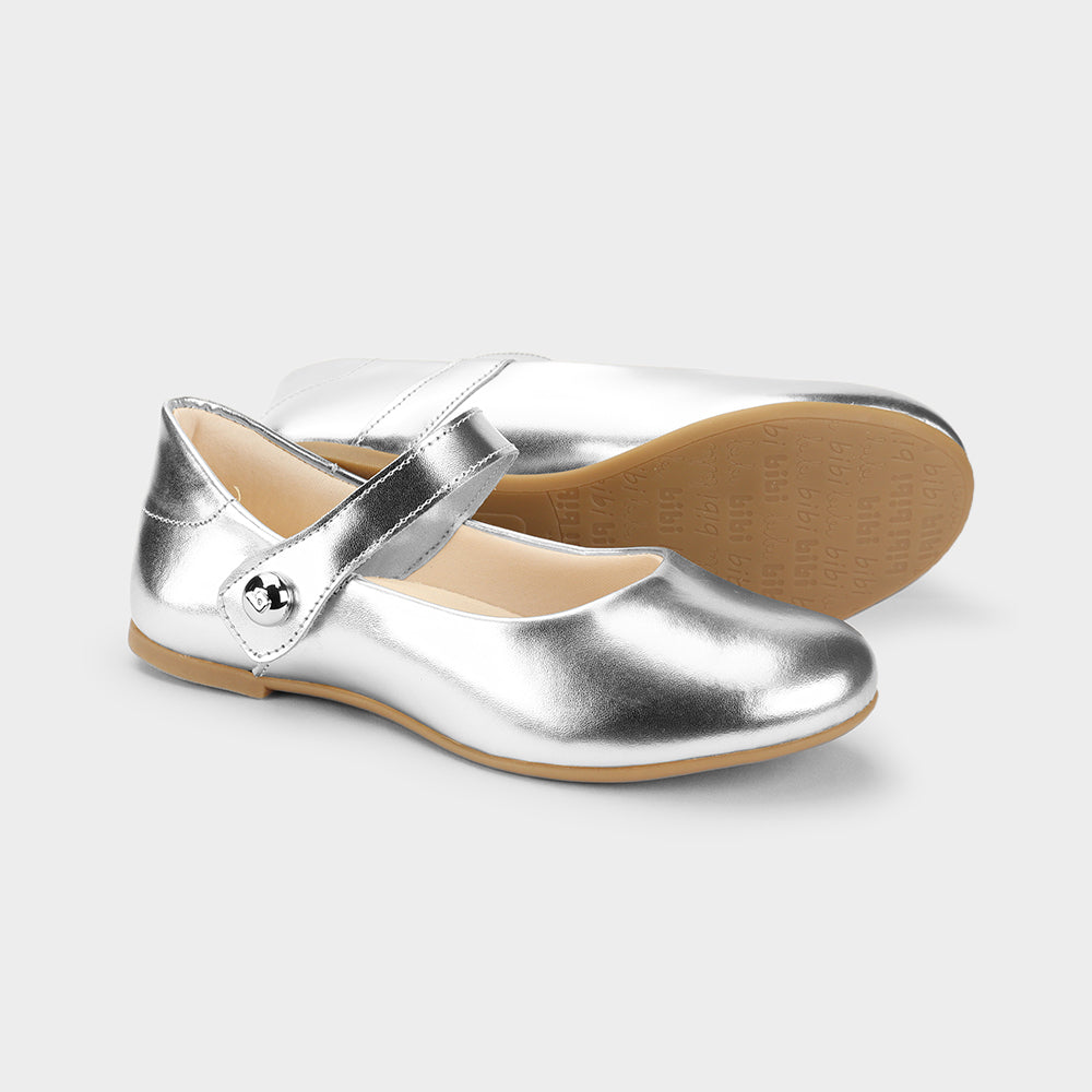 Ballerina Infantil Plateado Basica/Brillo Bibi