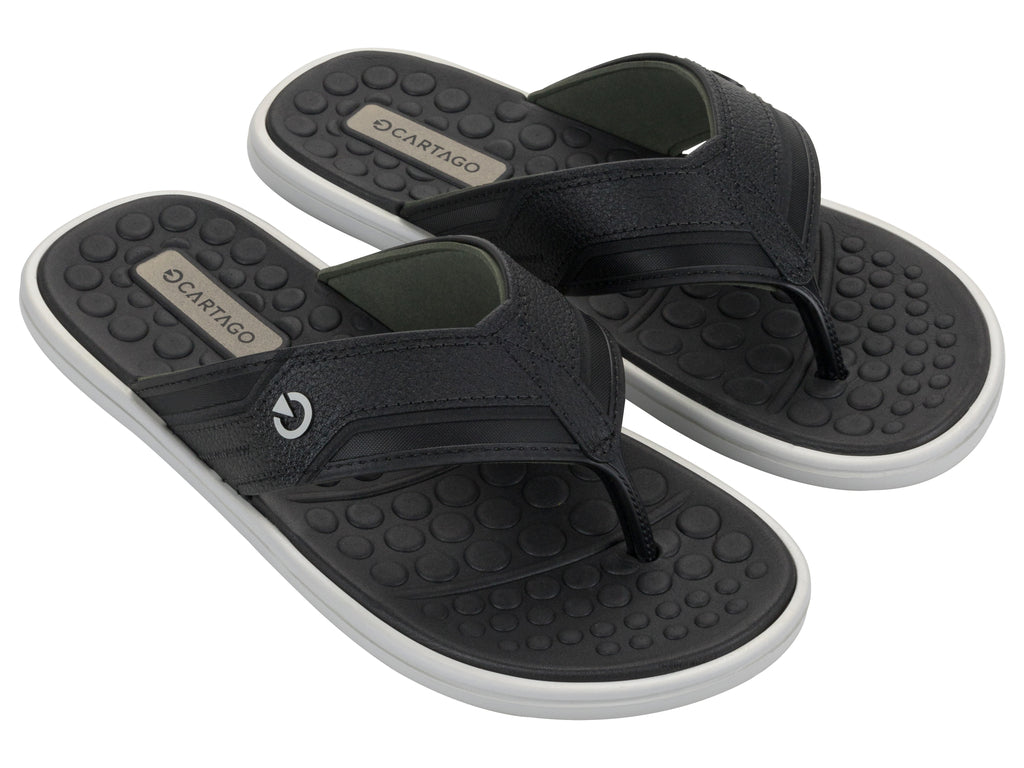 Sandalia Hombre Gris/Negro Veneto III Cartago