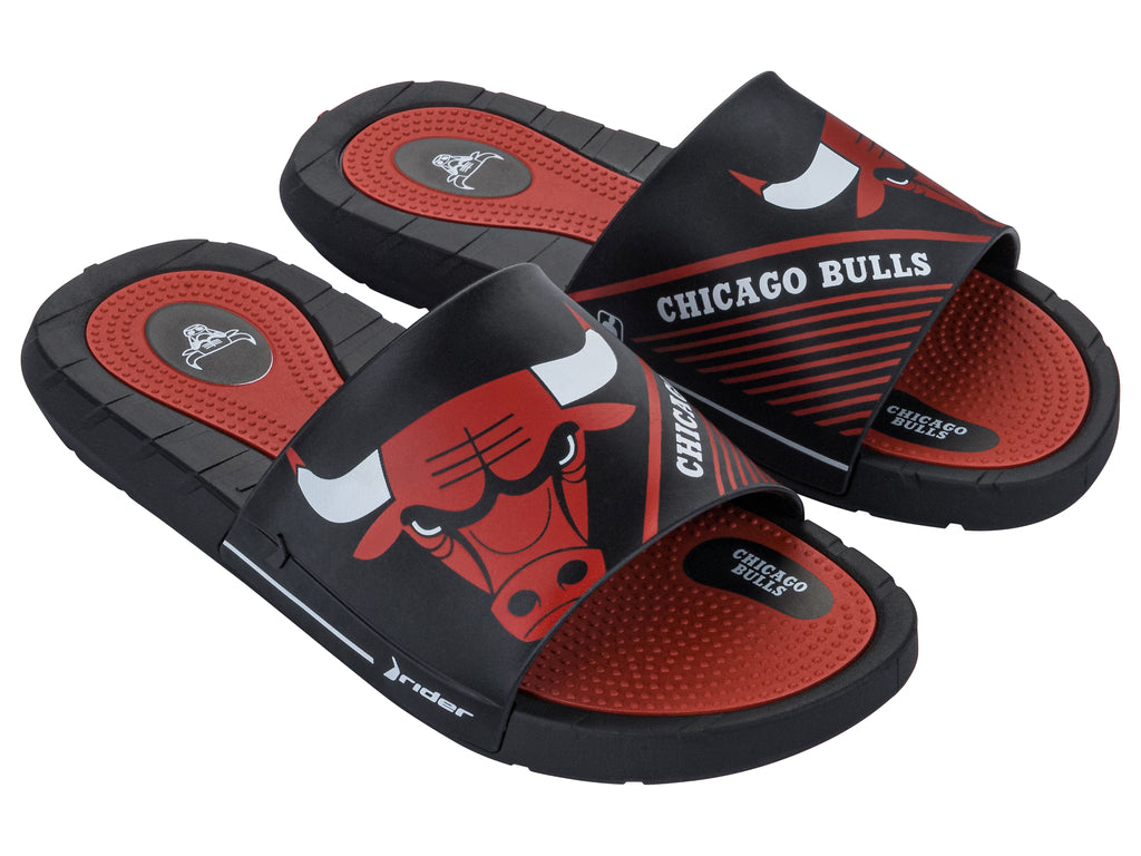 Sandalia Hombre Negro/Rojo Chicago Bulls Rush NBA Rider