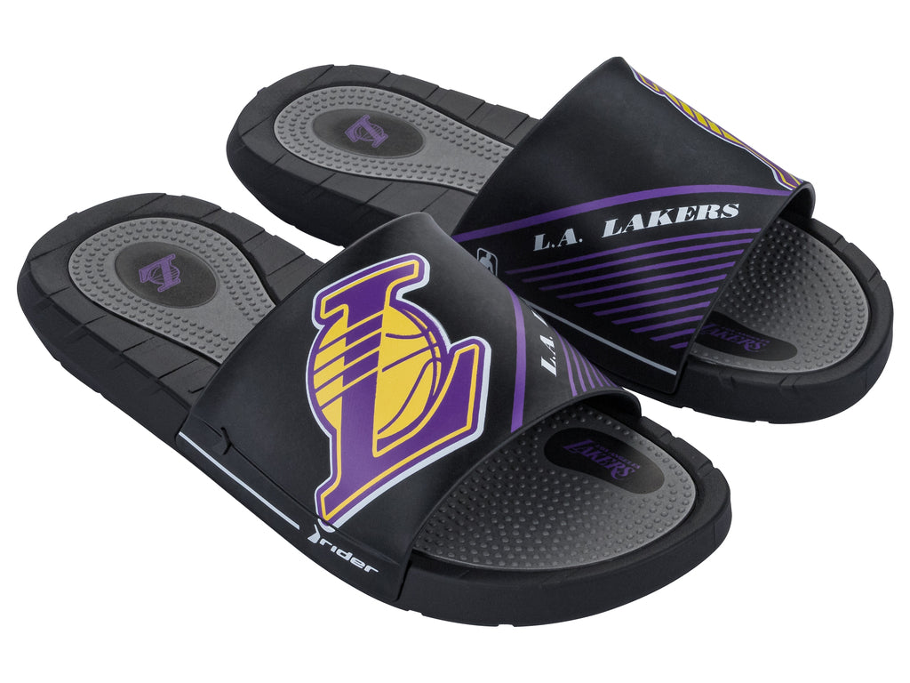 Sandalia Hombre Negro/Morado Lakers Rush NBA Rider