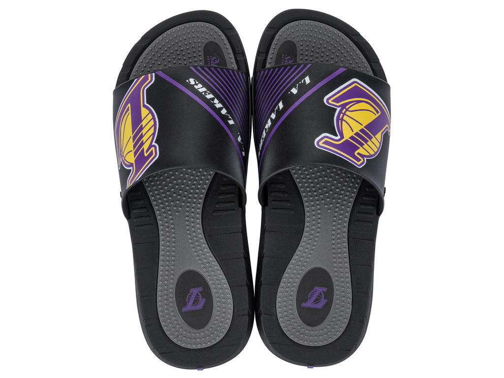 Sandalia Hombre Negro/Morado Lakers Rush NBA Rider