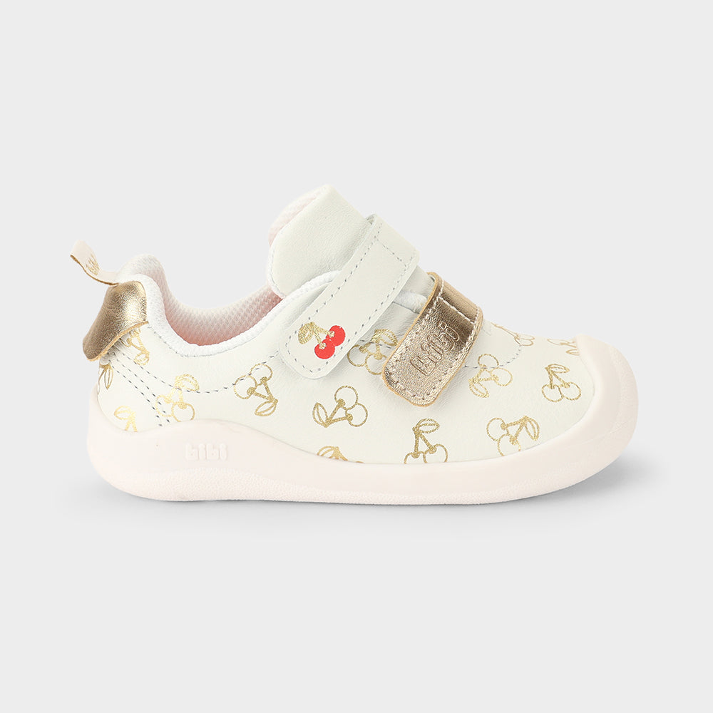 Zapatilla Infantil Blanco/Dorado Cereza FIsioFlex Bibi