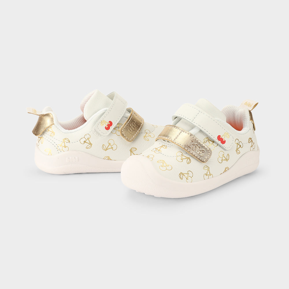 Zapatilla Infantil Blanco/Dorado Cereza FIsioFlex Bibi
