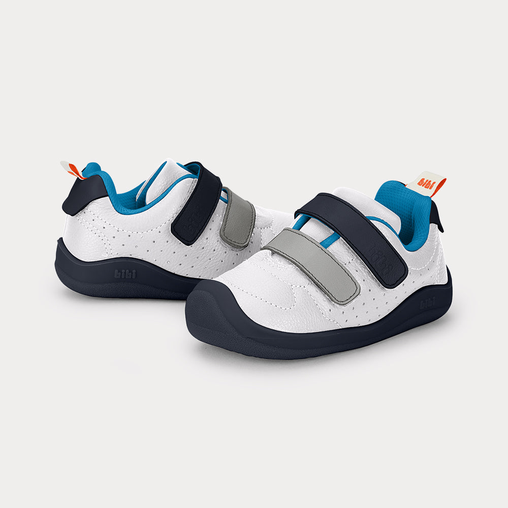 Zapatilla Infantil Blanco/Azul/Gris FisioFlex Bibi