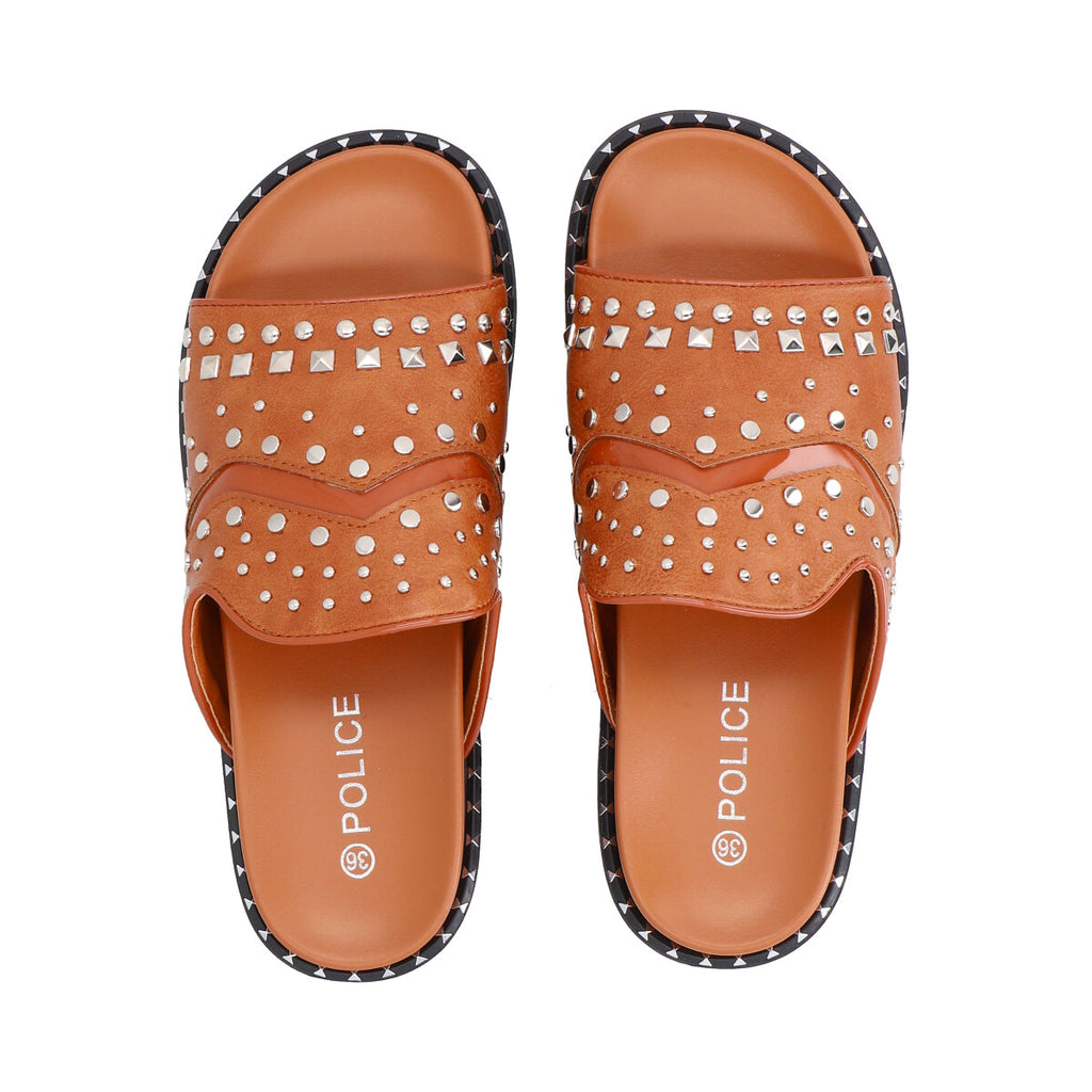 Sandalia Mujer Camel Lari Police