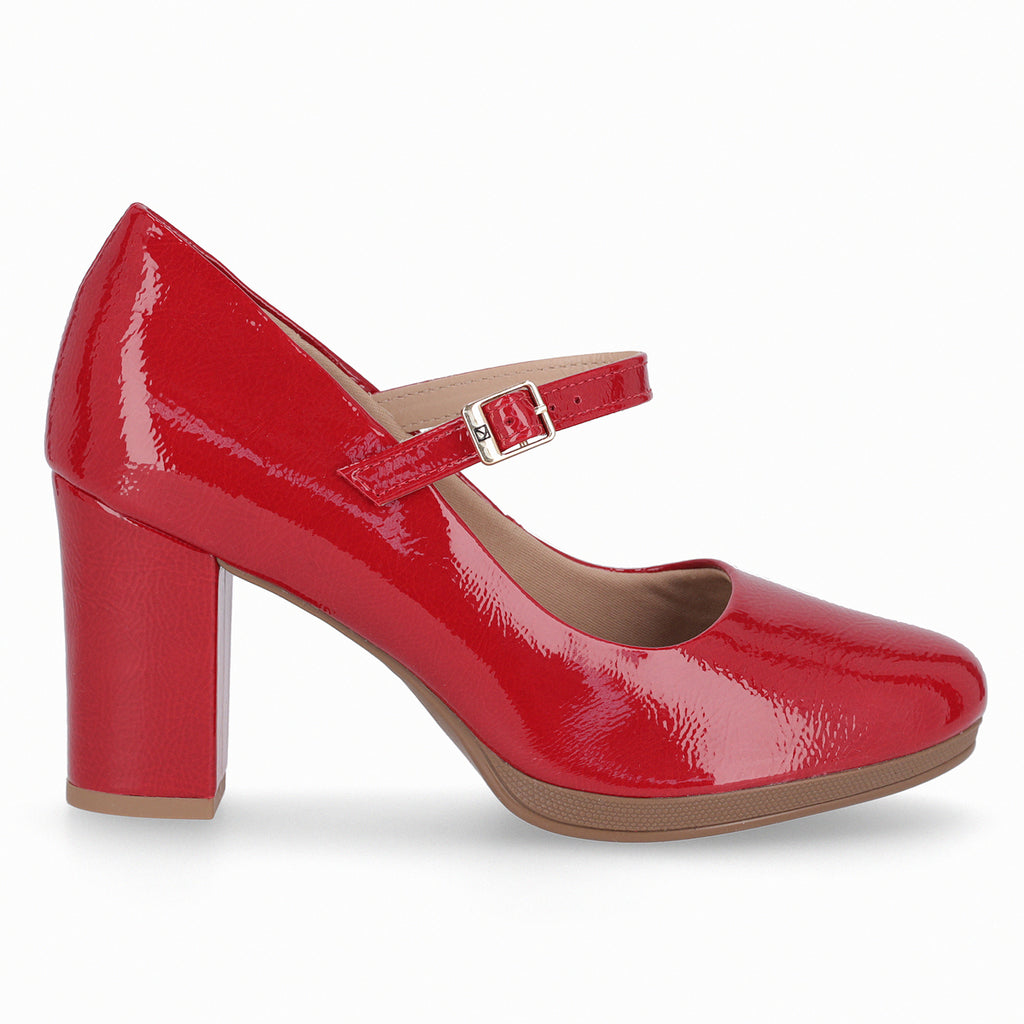 Zapato Mary Jane Mujer Rojo/Charol Deise Piccadilly