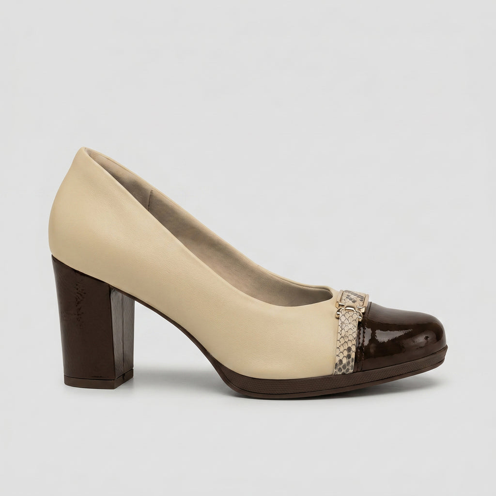 Zapato Mujer Nude/Chocolate Deise Piccadilly