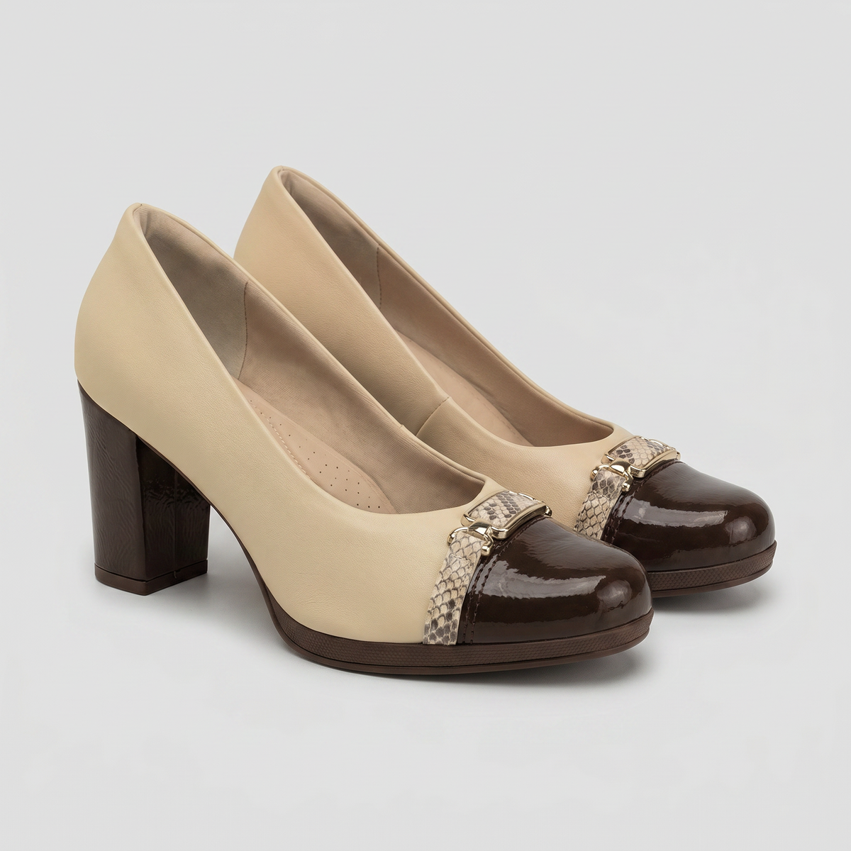 Zapato Mujer Nude/Chocolate Deise Piccadilly