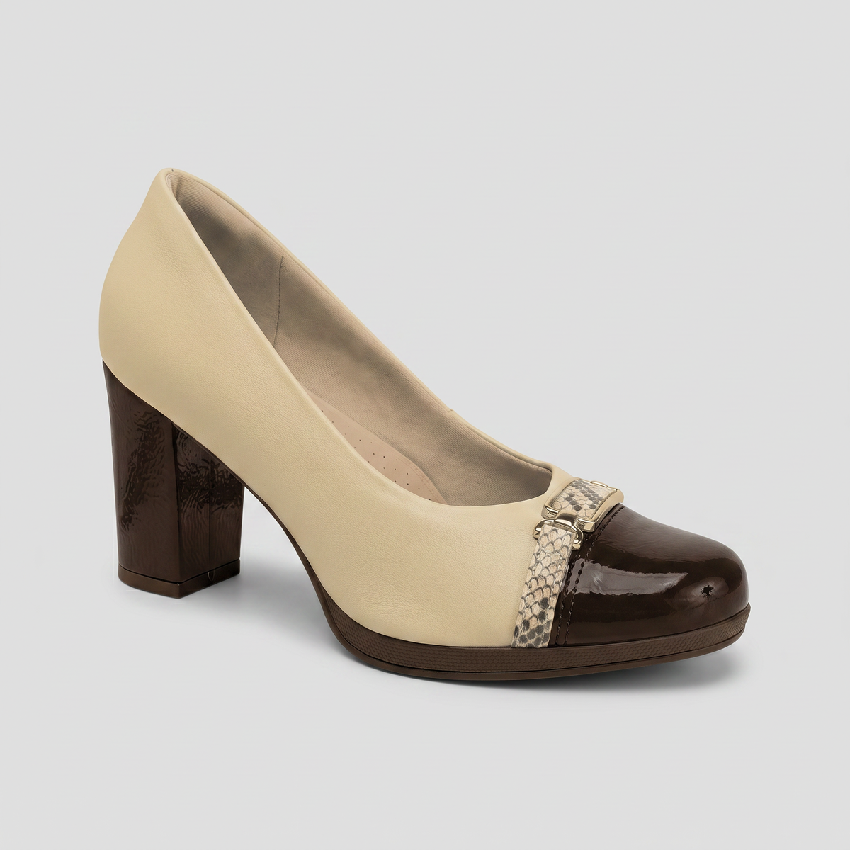 Zapato Mujer Nude/Chocolate Deise Piccadilly