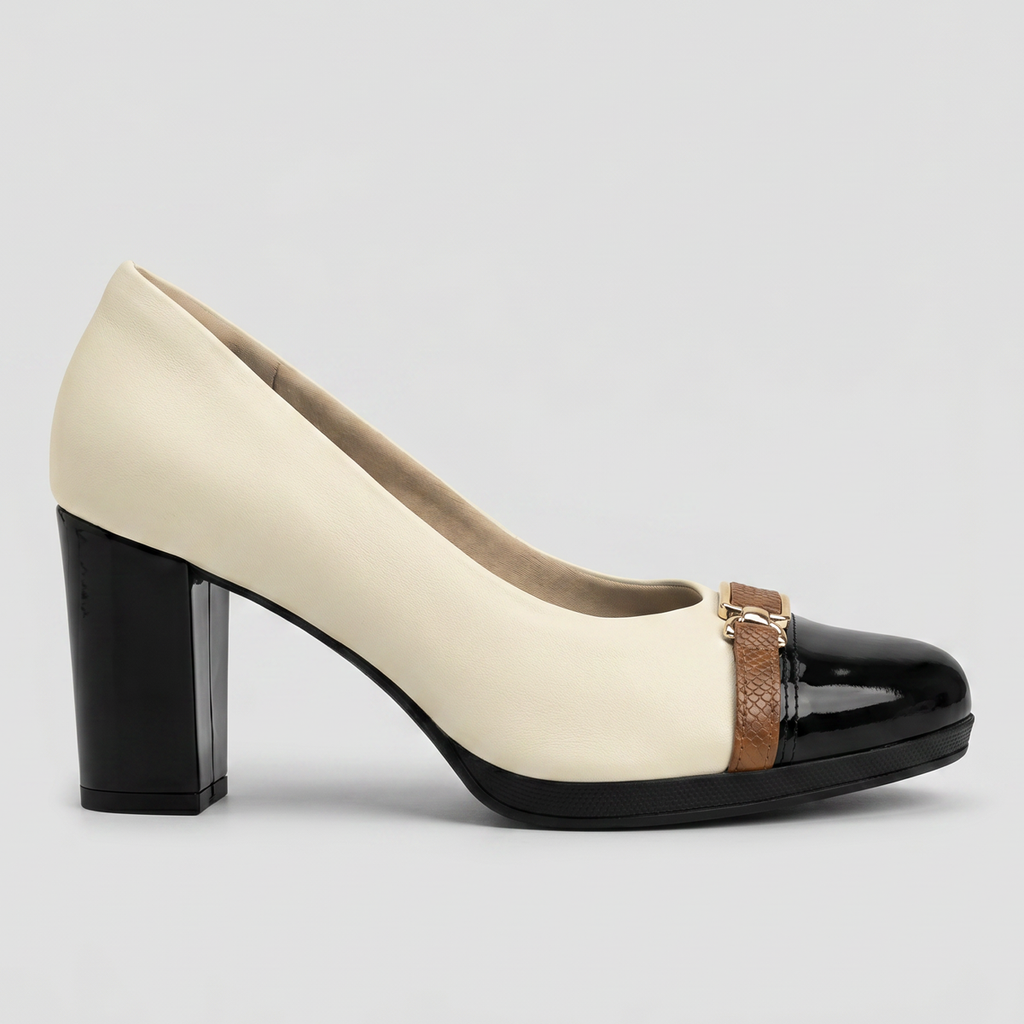 Zapato Mujer Crema/Negro Deise Piccadilly