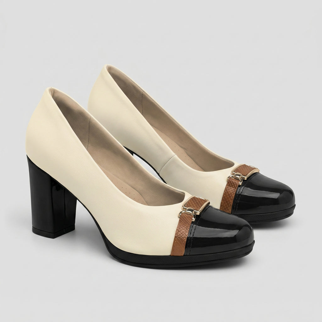Zapato Mujer Crema/Negro Deise Piccadilly