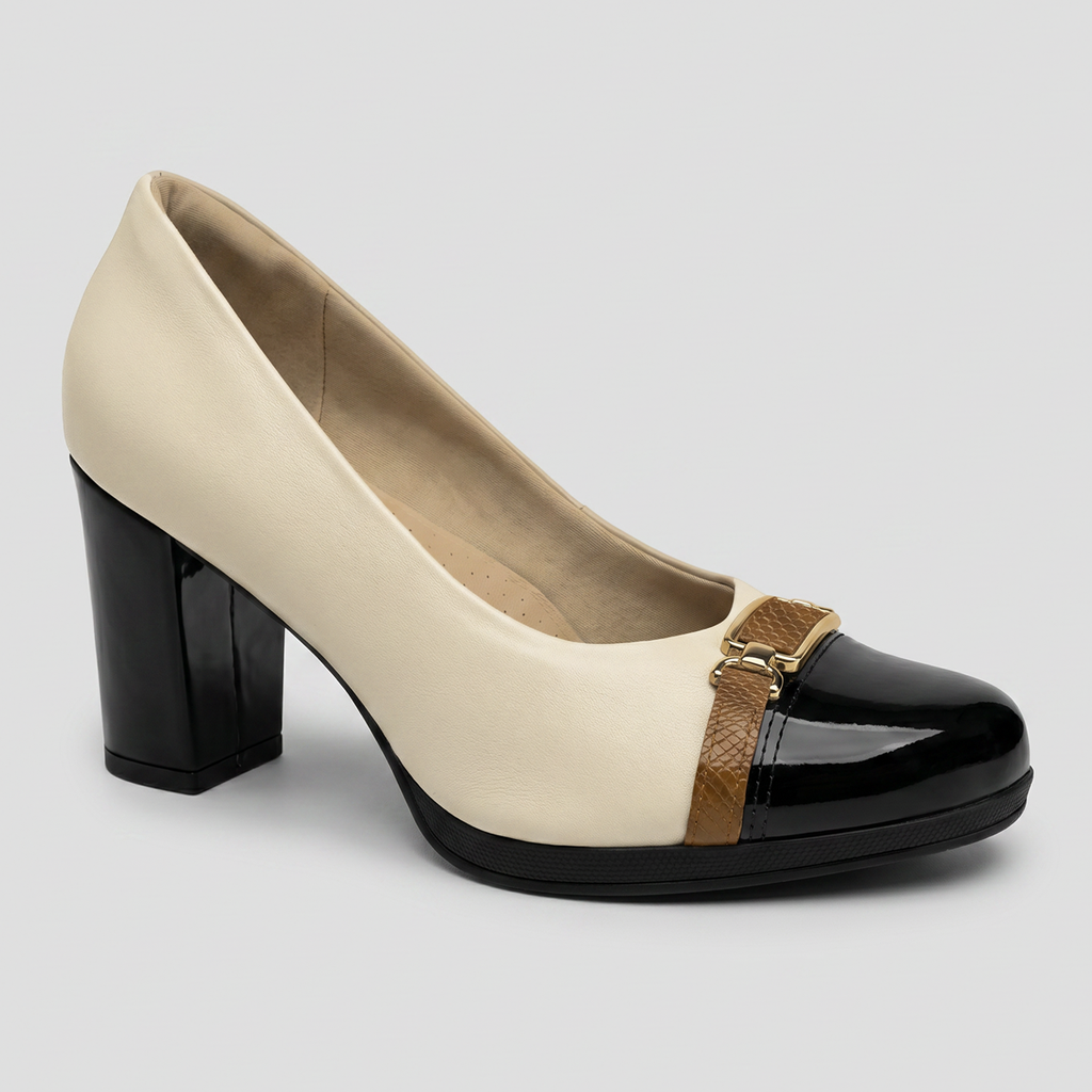 Zapato Mujer Crema/Negro Deise Piccadilly