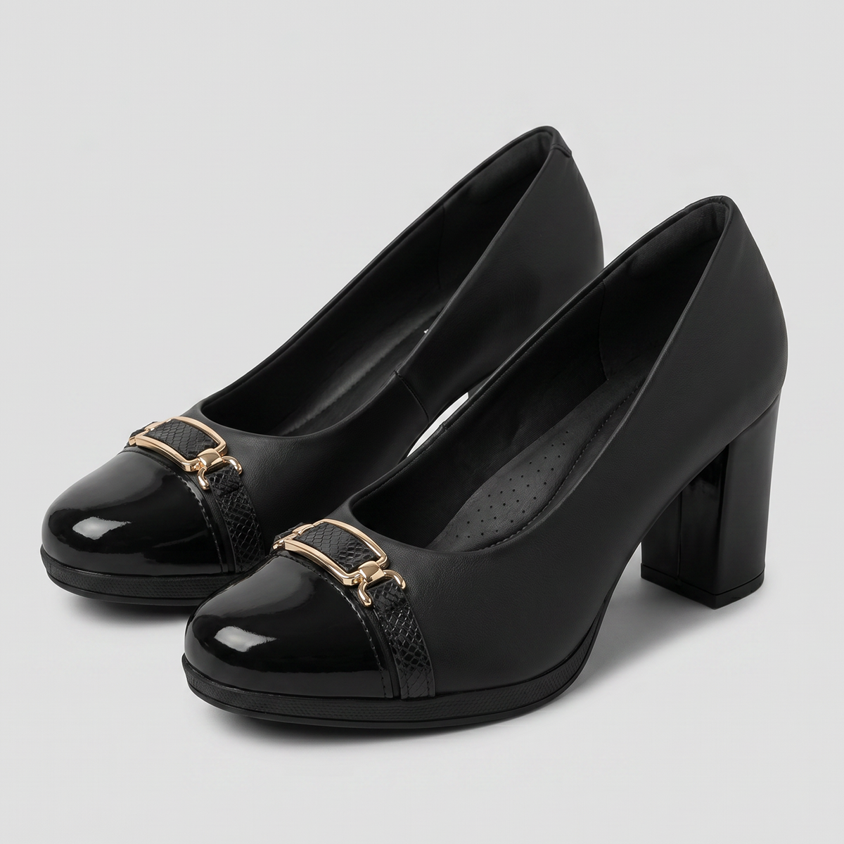 Zapato Mujer Negro/Dorado Deise Piccadilly