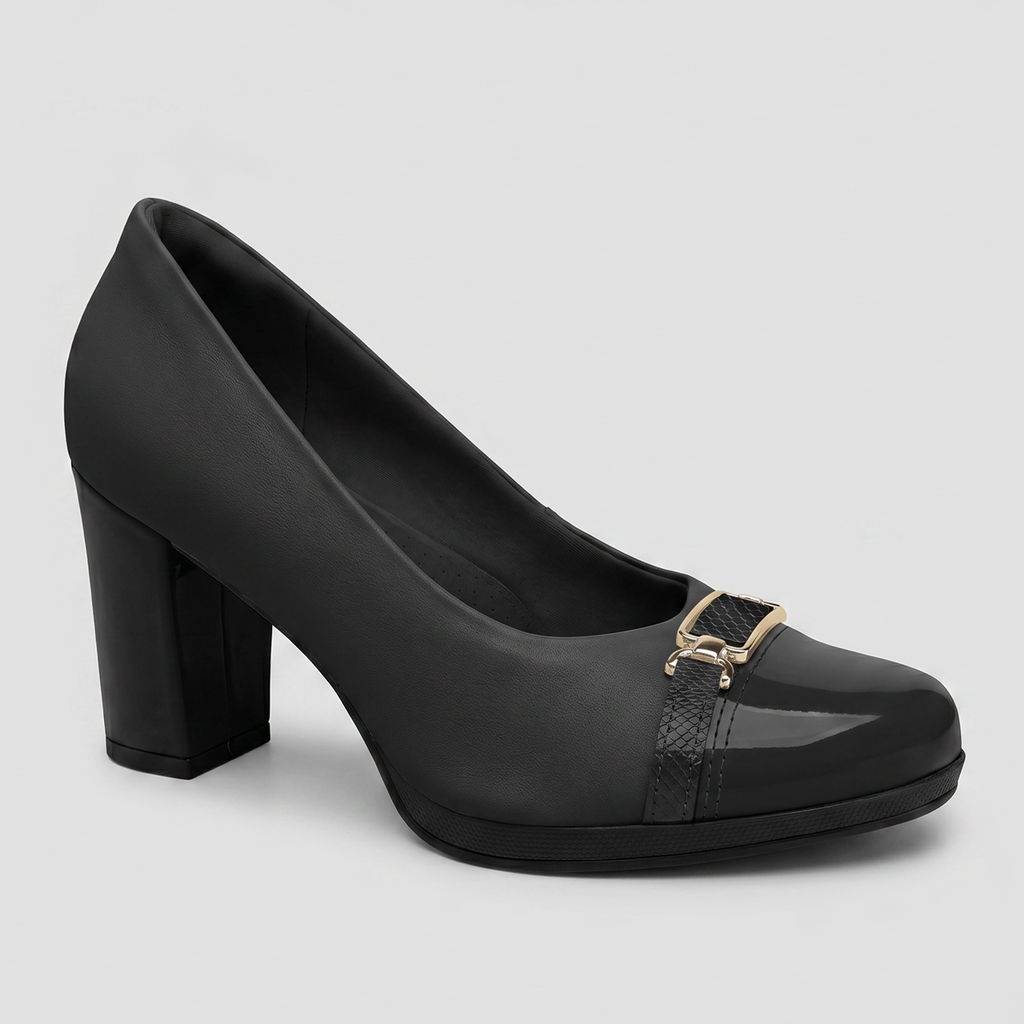 Zapato Mujer Negro/Dorado Deise Piccadilly