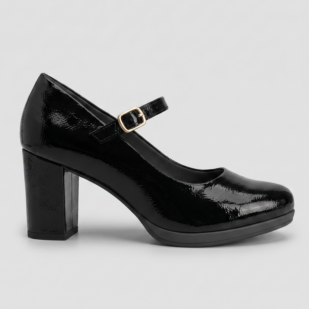 Zapato Mary Jane Mujer Negro/Charol Deise Piccadilly