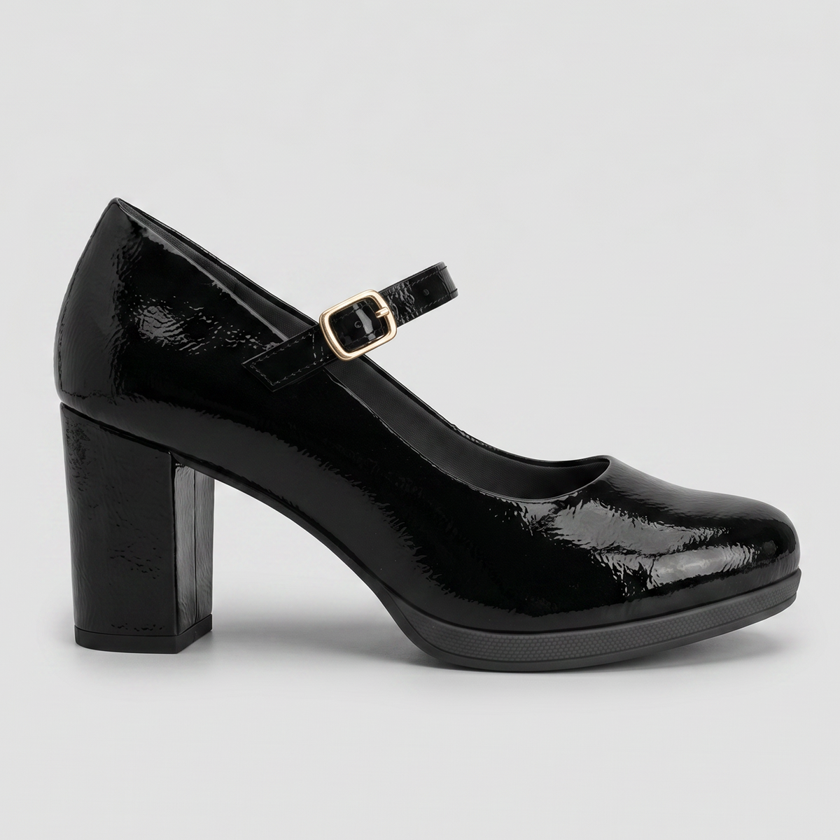 Zapato Mary Jane Mujer Negro/Charol Deise Piccadilly