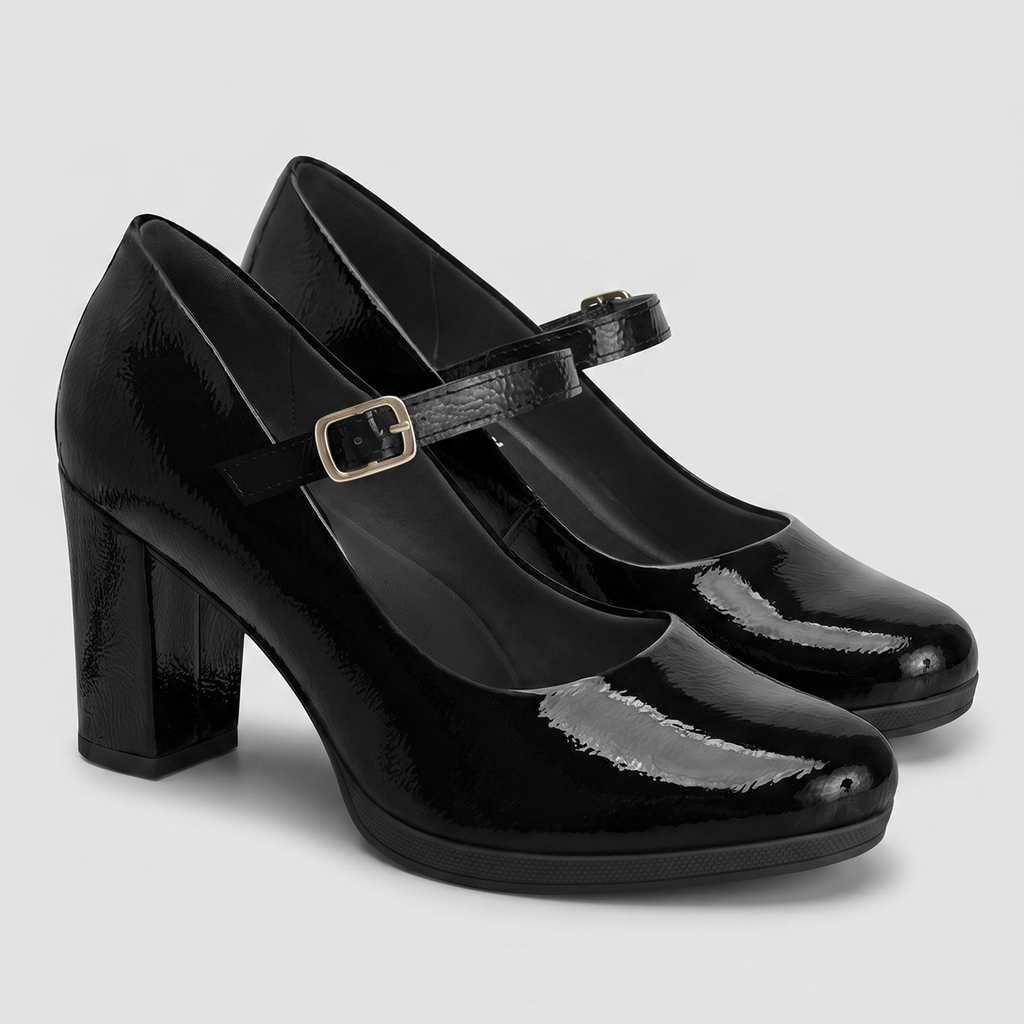 Zapato Mary Jane Mujer Negro/Charol Deise Piccadilly