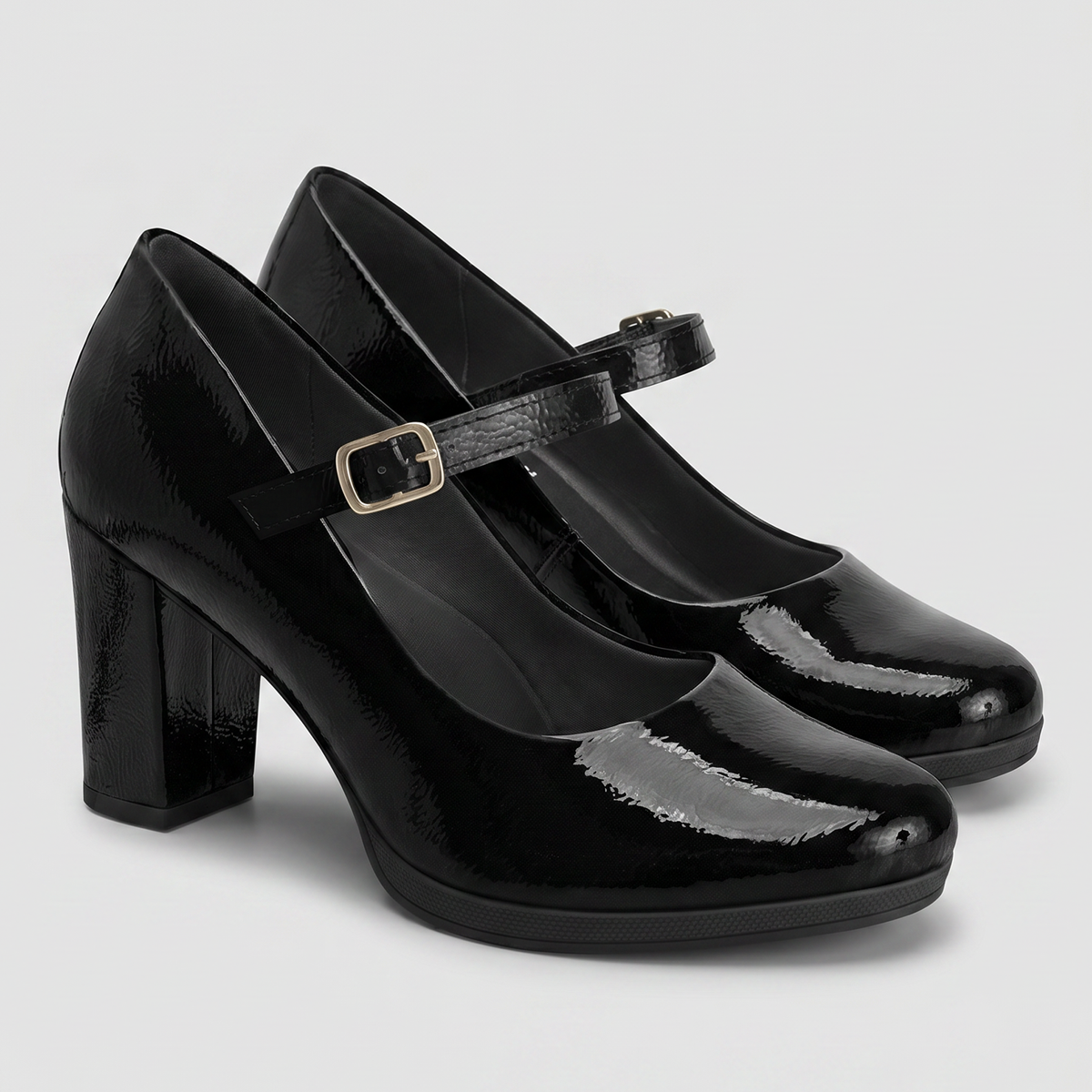 Zapato Mary Jane Mujer Negro/Charol Deise Piccadilly