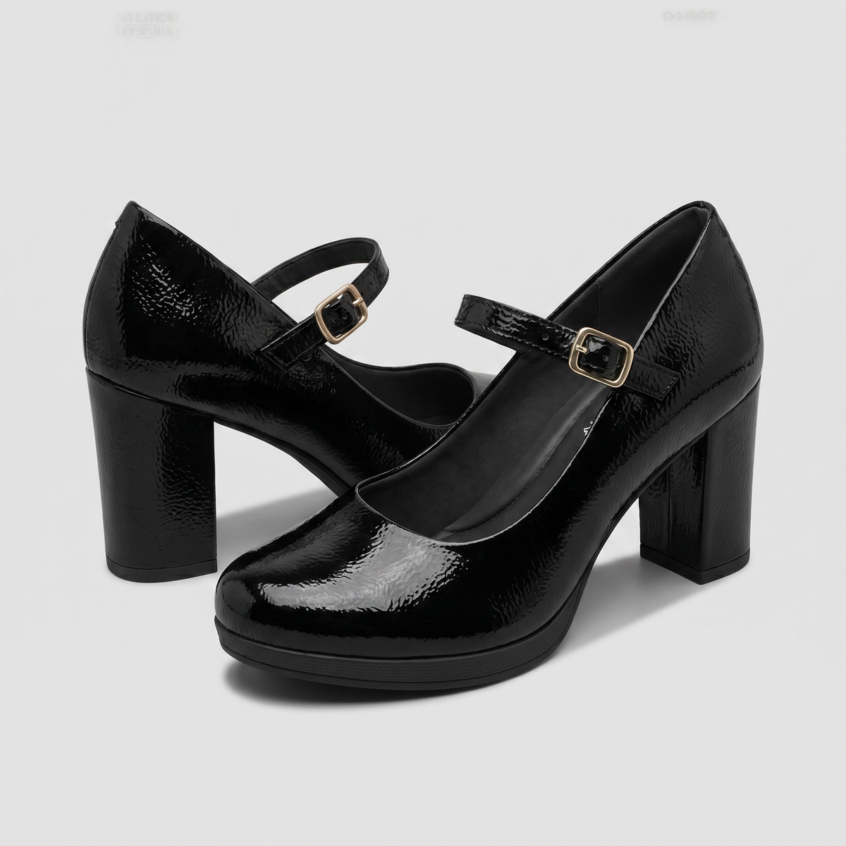 Zapato Mary Jane Mujer Negro/Charol Deise Piccadilly