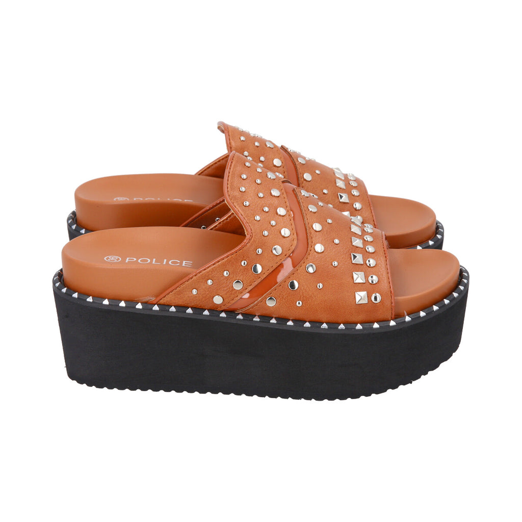 Sandalia Mujer Camel Lari Police