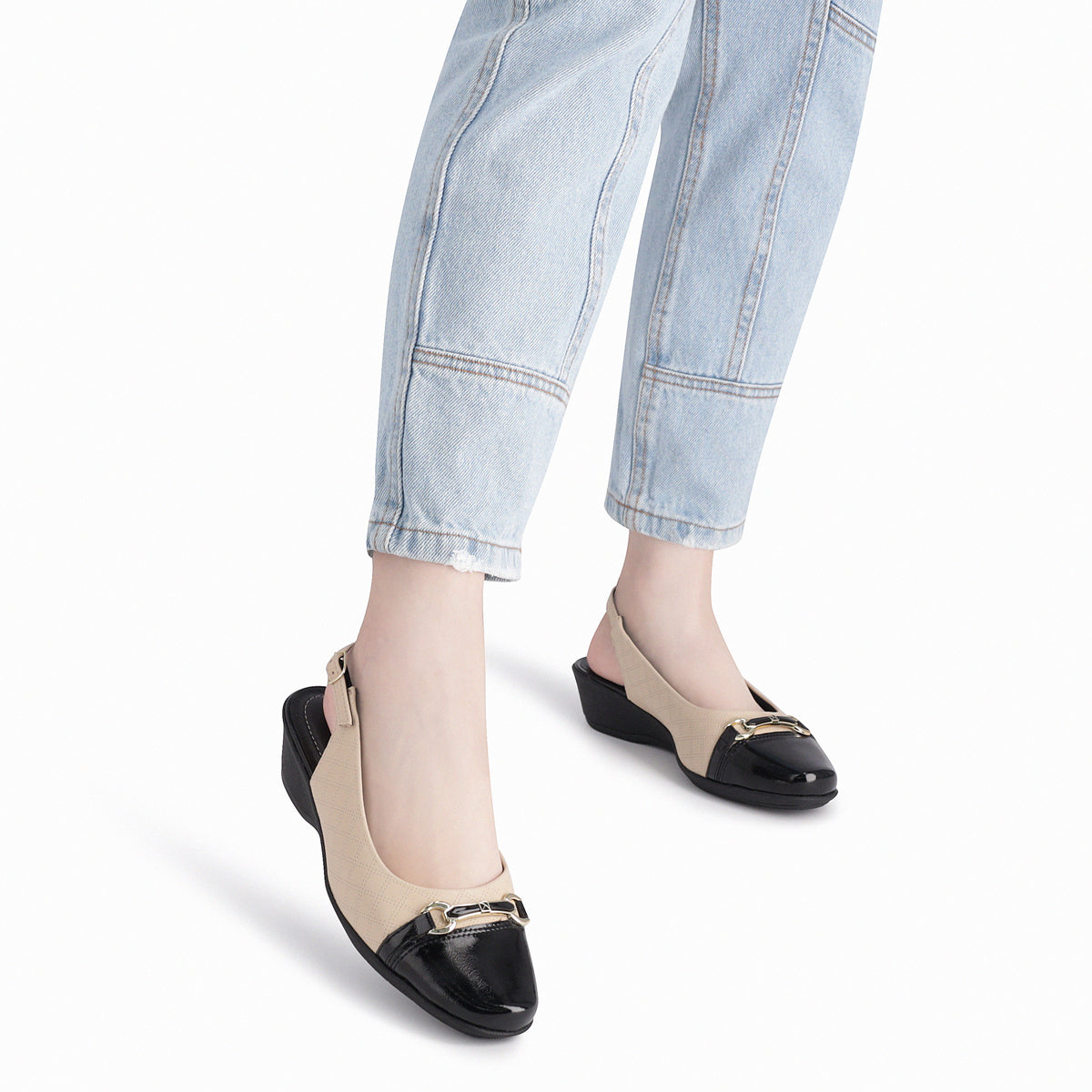 Zapato Mujer Negro/Nude Ivone 225 Piccadilly