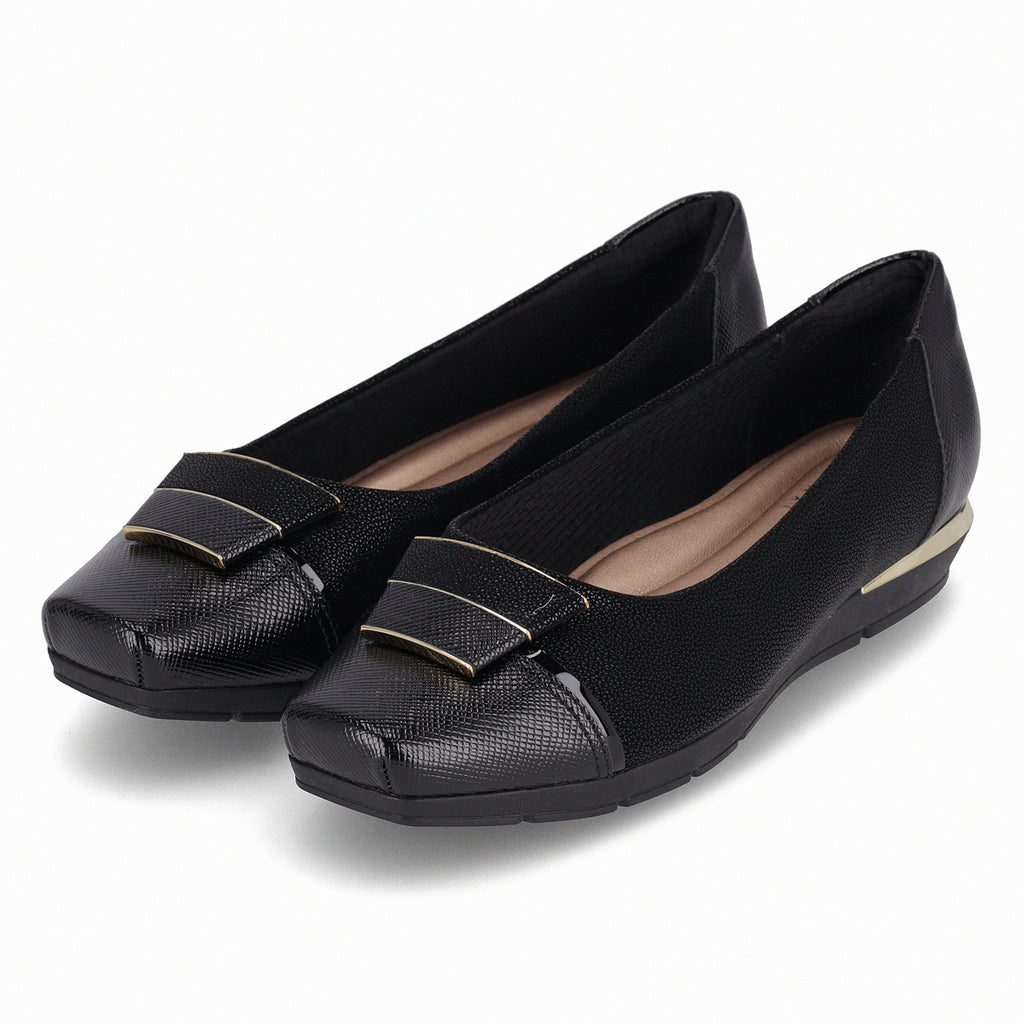 Zapato Mujer Negro/Dorado Fernanda Piccadilly