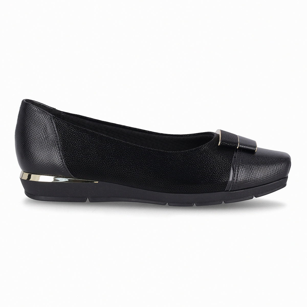 Zapato Mujer Negro/Dorado Fernanda Piccadilly