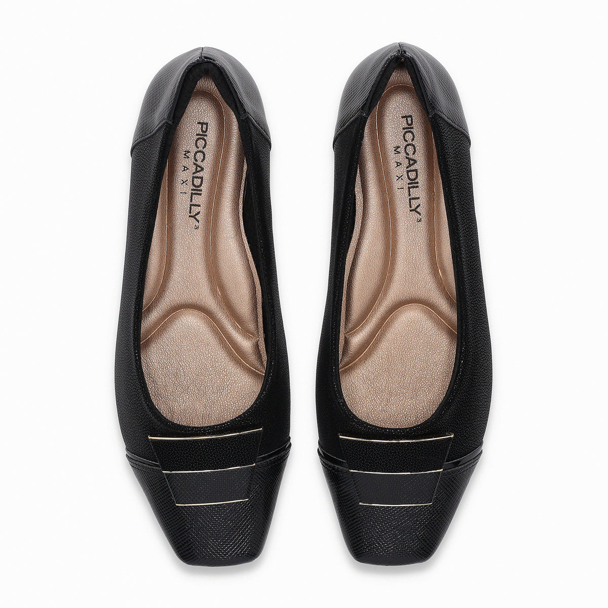 Zapato Mujer Negro/Dorado Fernanda Piccadilly