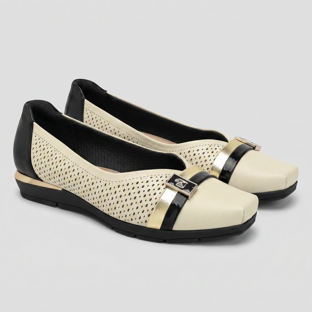Zapato Mujer Crema/Negro Fernanda Piccadilly